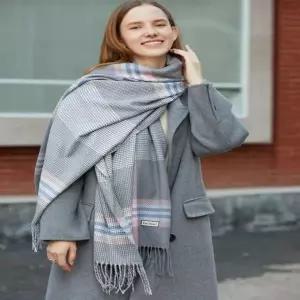 여자 머플러 캐시미어 겨울용품 간절기 체크머플러 겨울스카프