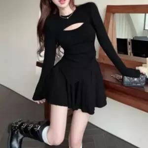 오너클랜 투피스 유니크 라인 출근복 절개라인투피스 데일리치마 슬림 슬림라인투피스