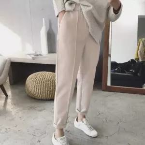 여성 모직바지 멋짐 핀턱바지 편안한밴딩 데일리팬츠