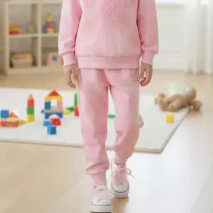 리틀밥독 키즈 봄가을옷 볼리바지 여아 유아동 데일리 핑크색 조거바지 B243MWP18