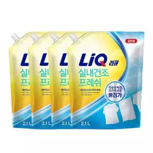 리큐 프레시 실내건조 세탁세제, 일반용, 2.1L, 4개
