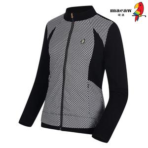 마코 (여성)컬러 패턴 배색 집업 점퍼 MMW3SG11