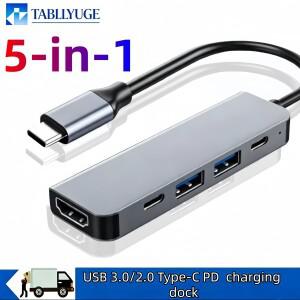 USB C 허브 - 4K HDMI 호환 3.0 2.0 타입 PD 충전 도크 (맥북, 아이패드, 삼성 호환 S10, 덱스 TV, 마우스,