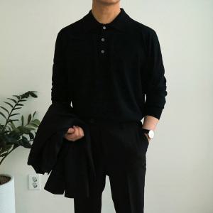 보풀방지 캐시미어 남성 긴팔카라니트 워셔블 봄 가을 회사코디