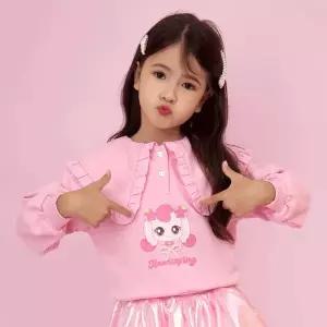 [레노마]티니핑 여아 하츄핑 프릴 카라 맨투맨 티셔츠PK 0F34W48065