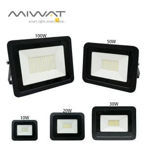 라인투광기 110V/220V LED 홍수 빛 100W 50W 30W 20W 아웃도어 방수 반사판 스포트라이트 가로등 벽 램프