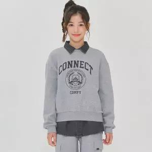 여아 바시티 그래픽 맨투맨 티셔츠 EEJG5152B0B