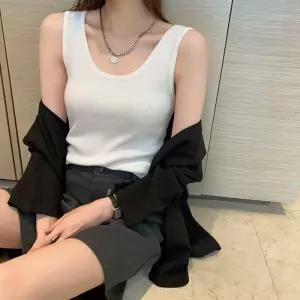 여성 골지 이너나시 민소매 데일리 레이어드 나시티