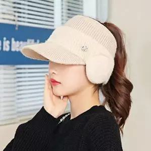 겨울썬캡 귀마개 겨울 캡모자 니트 털모자 귀마개모자