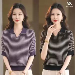 [NS홈쇼핑][비니브] 쥬얼카라 스트라이프 니트[36117336]