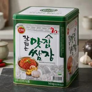 진미 쌈장 14kg 캔 진미 잘되는 맛집 쌈장 식자재