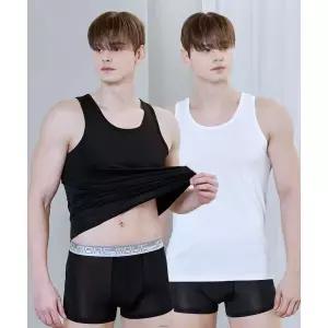 JAMES DEAN JD 남성 기능성 스판 슬리브리스 2PACK