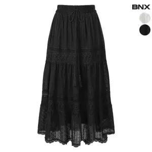 BNX 레이스 펀칭 테슬 스커트