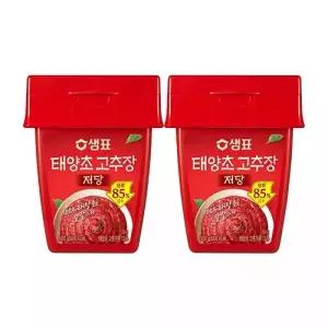 샘표 저당 태양초 고추장 500g, 2개