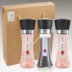 히말라야 핑크솔트+통 후추 그라인더 프리미엄 3종 장례 장례식 조의 소금 답례품 선물세트