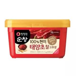 청정원 순창 100% 현미 태양초 찰고추장 1kg 1개