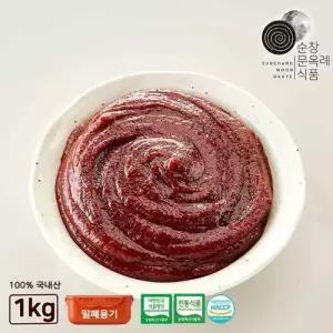 [순창 문옥례 식품]전통 찹쌀 고추장 1kg 밀폐용기 100%국내산