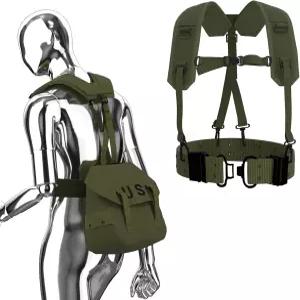 MT ALICE 버트 팩 밀리터리 MOLLE 슬링 백 야외용 배낭 올리브 드랩 요크 부착 시스템 조절 가능한 휴대