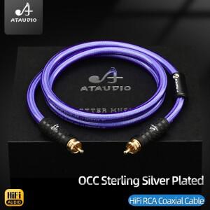 HiFi OCC 은도금 디지털 RCA 동축 케이블 하이엔드 75Ω SPDIF - 스테레오 서브우퍼 오디오 증폭기