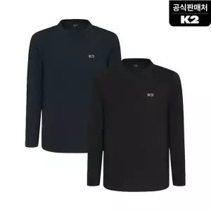 [T쇼페] [K2 공식] 남성 2PACK 기능성 긴팔 라운드 티셔츠_GMU26281