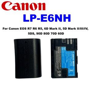 캐논 EOS R7 R6 R5 6D Mark II 5D II/III/IV 5DS 90D 80D 70D 60D용 호환 LP-E6NH 배터리 2130mAh