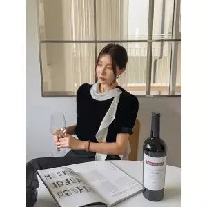 [다바걸]펜 디타이벨벳블라우스