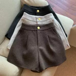 20대 30 여자 하이 웨스트 뒷 밴딩 모직 반바지 운동복 편한 츄리닝 홈트 필라테스