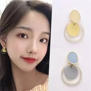 여성 드롭 귀걸이 원형 귀걸이 달랑이 데일리 세련된 볼드 심플