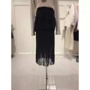 한정수량 ZOOC 주크 Z253KSD001 랩 탈부착 니트 롱 스커트 BK 2850113
