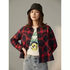 한정수량 베네통 체크 프린트 점퍼 BAJPA9411RD 2842992