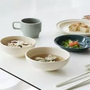 도자기 밥그릇 세라믹 밥그릇 모던 공기 그릇 플레이트 반상기