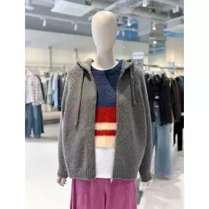 한정수량 STUDIO TOMBOY 스튜디오톰보이 울 블렌드 후디 헤비 집업 가디건 9105451105 차콜, FRE