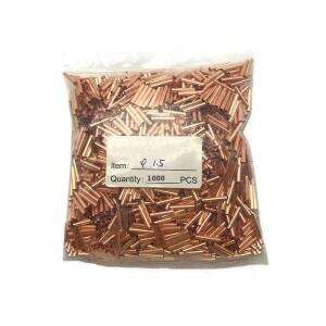 1000Pcs GT 구리 연결 파이프 와이어 조인트 커넥터 Φ1.5/2/2.5/3/4/5/6/7/8/10mm 냉간 압착 단자 빨간색