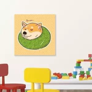 ( 출고옵션 - 35X55cm ) 강아지일러스트 캔버스액자