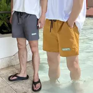 플레이마틴 말리부 패치 라벨 스트링 남자 반바지 숏츠 면팬츠 6컬러 커플 스티치 홈웨어 숏팬츠