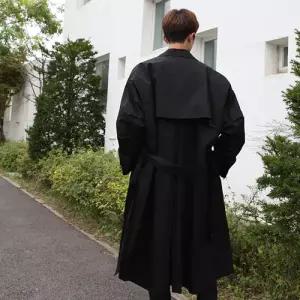 플레이마틴 베트 오버핏 트렌치코트 남성 더블 루즈핏 면 바바리 커플코트