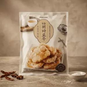 피코크 정통 꿔바로우 500g 4팩 찹쌀 탕수육 냉동 간편식