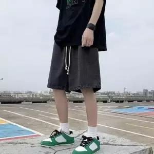 시원한바지 데님반바지 남성 3컬러 여름 와이드 밴딩 청반바지 남자여름바지