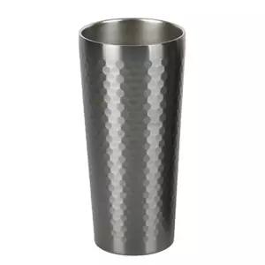 우주마켓 벌집무늬 이중진공 블랙컬러 스텐컵 510ML 스텐리스컵