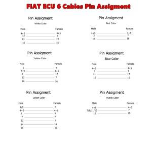 Obd 2 자동차 스캐너 커넥터 Fiat ECU 스캔 용 멀티 MultiECUScan 진단 어댑터 케이블 6 색