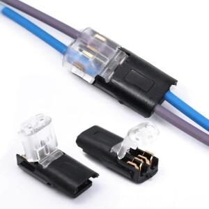 2핀 플러그 가능 와이어 커넥터 빠른 스플 라이스 전기 케이블 용 압착 단자 배선 22-20AWG LED 자동차