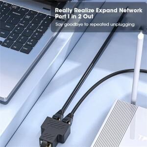 RJ45 분배기 1-2 이더넷 어댑터 인터넷 네트워크 케이블 익스텐더 커넥터 커플러 PC TV 박스 라우터