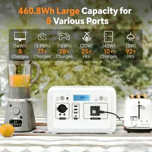 Jsdsolar 500W 휴대용 발전소 110V 220V 순수 사인파 태양광 발전기 LiFePO4 가정용 캠핑 RV용 비상 전원
