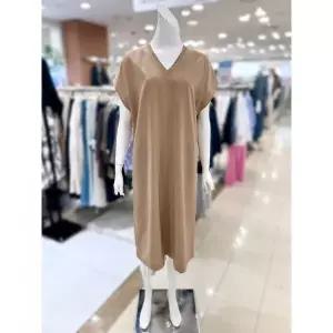 한정수량 소고 여름 캡소매 브이넥 롱 원피스 AL2PA07 2852340
