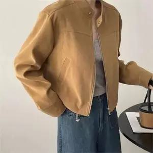 [하프클럽/]여성 노카라 자켓 차이나 넥 자켓 데일리 캐주얼 간절기 스트링