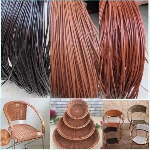 2.5/3Cm 500G 라운드 Pe 등나무 플라스틱 합성 직조 원료 니트 가구 수리 의자 테이블 보관 바구니 도구