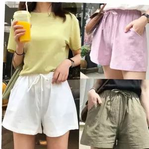 8컬러 데일리 린넨 밴딩 와이드 마반바지 여성