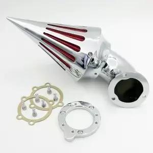 AKSYZ 오토바이 스파이크 에어 클리너 인테이크 필터 키트 Harley CV EVO 커스텀 스포스터 XL 카뷰레터용