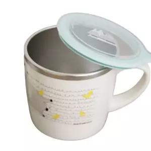 캐릭터 뚜껑 스텐컵 손잡이 이유식 물컵 유아 250ml