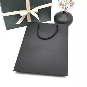 블랙 종이가방 크라프트 M 세로